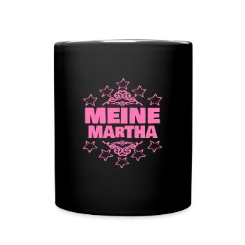 Mädchen Martha - Tasse einfarbig - Schwarz - Vorne