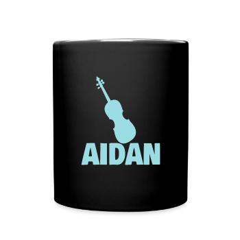 Geige Aidan - Tasse einfarbig - Schwarz - Vorne