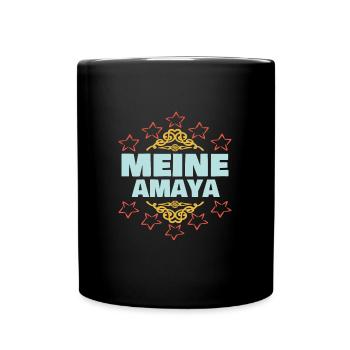 Geschenk für Amaya - Tasse einfarbig - Schwarz - Vorne