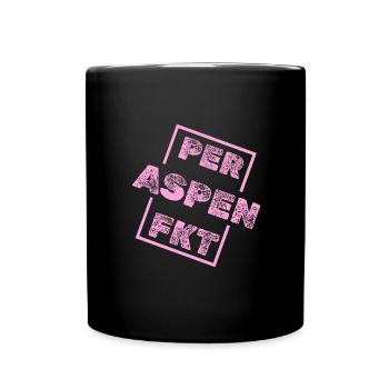 Einzigartig Aspen - Tasse einfarbig - Schwarz - Vorne