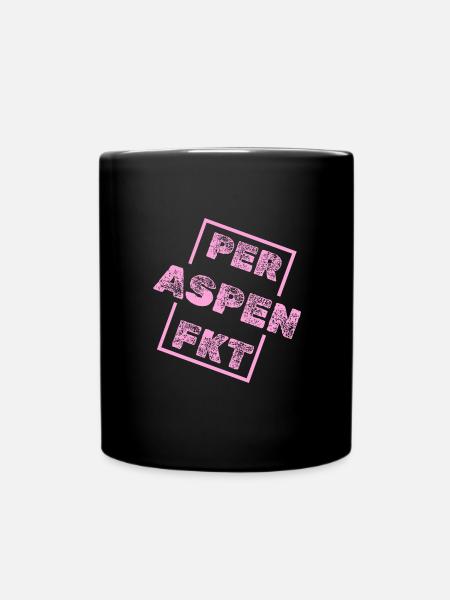 Einzigartig Aspen - Tasse einfarbig - Schwarz