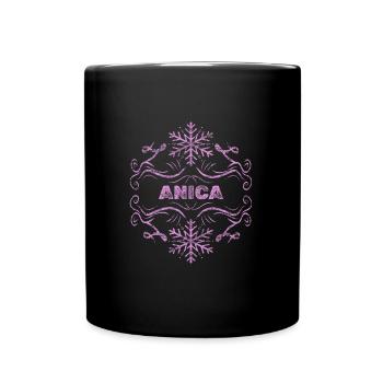 Nom de jeune fille Anica - Mug uni - noir - Devant