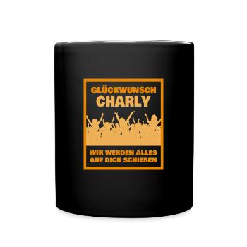 Kollege Charly - Tasse einfarbig - Schwarz - Vorne