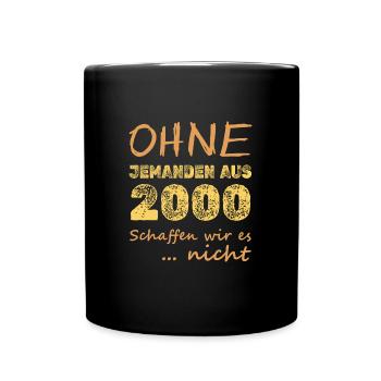 2000 - Tasse einfarbig - Schwarz - Vorne