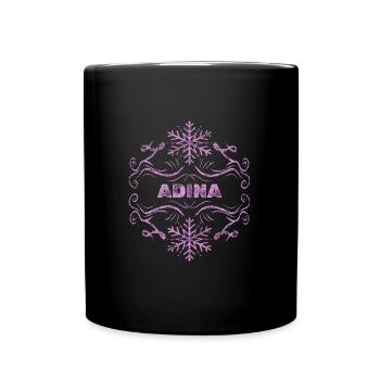 Ehefrau Adina - Tasse einfarbig - Schwarz - Vorne