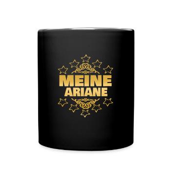 Mutter Ariane - Tasse einfarbig - Schwarz - Vorne