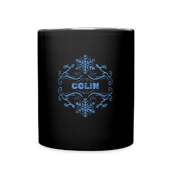 Schneeflocke für Colin Winter Eisflocke - Tasse einfarbig - Schwarz - Vorne