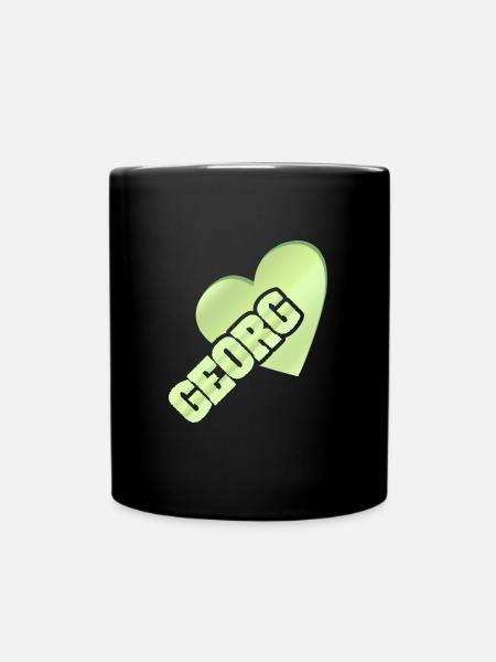 Gold Georg - Tasse einfarbig - Schwarz