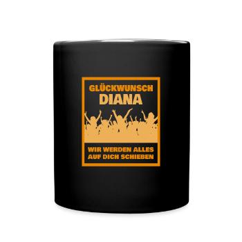 Diana - Tasse einfarbig - Schwarz - Vorne