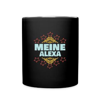 Mädchen Alexa - Tasse einfarbig - Schwarz - Vorne