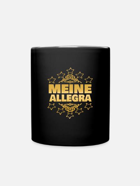 Allegra als Mädchen - Tasse einfarbig - Schwarz
