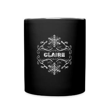 Claire als Ehefrau - Tasse einfarbig - Schwarz - Vorne