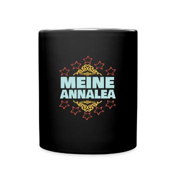 Mädchen Annalea - Tasse einfarbig - Schwarz - Vorne