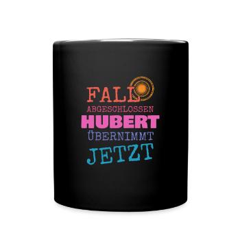 Vorname Hubert - Tasse einfarbig - Schwarz - Vorne