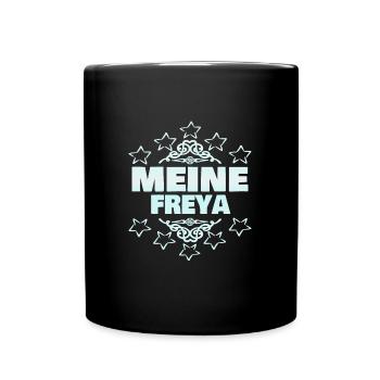 Freya als Mädchen - Tasse einfarbig - Schwarz - Vorne