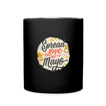 Détesteur de mayonnaise, anti mayonnaise, haineux de la mayonnaise - Mug uni - noir - Devant