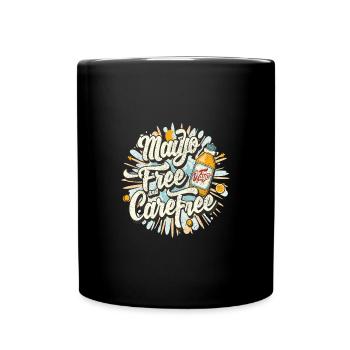 Détesteur de mayonnaise, anti mayonnaise, haineux de la mayonnaise - Mug uni - noir - Devant