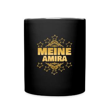 Amira als Mädchen - Tasse einfarbig - Schwarz - Vorne