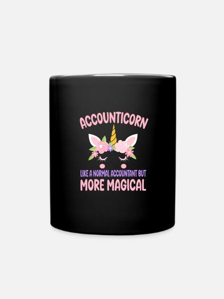 Accounticorn like a normal Accountant Gifts - Tasse einfarbig - Schwarz