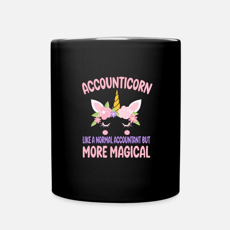 Accounticorn like a normal Accountant Gifts - Tasse einfarbig - Schwarz