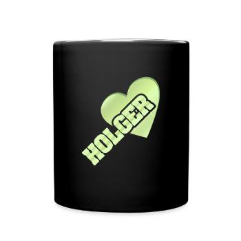 Holger d’or - Mug uni - noir - Devant