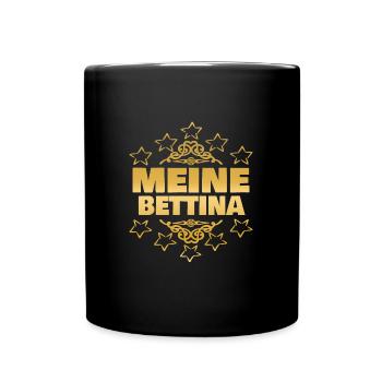 Mädchen Bettina - Tasse einfarbig - Schwarz - Vorne