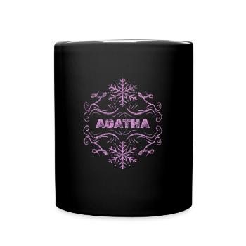 Geschenk für Agatha - Tasse einfarbig - Schwarz - Vorne