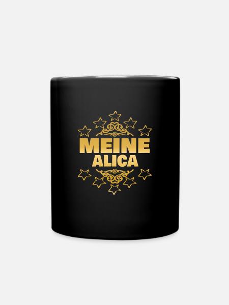Geschenk für Alica - Tasse einfarbig - Schwarz