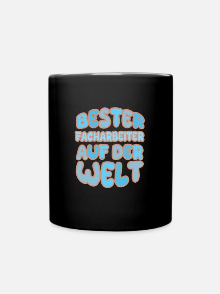 Berufung Facharbeiter - Tasse einfarbig - Schwarz