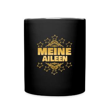 Mädchen Aileen - Tasse einfarbig - Schwarz - Vorne