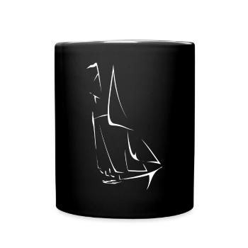 Boot - Tasse einfarbig - Schwarz - Vorne