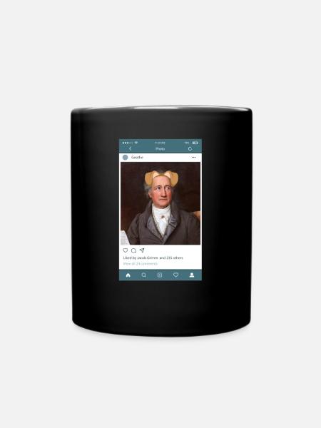 Cool Story "Geothe" - Tasse einfarbig - Schwarz