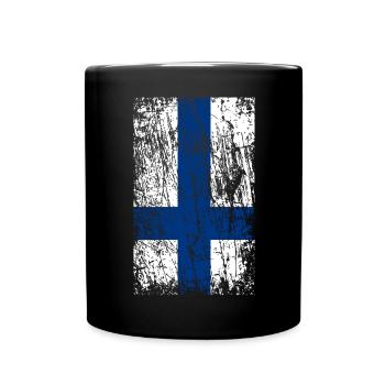 Vintage flag Finland - Full Colour Mug - black - Front