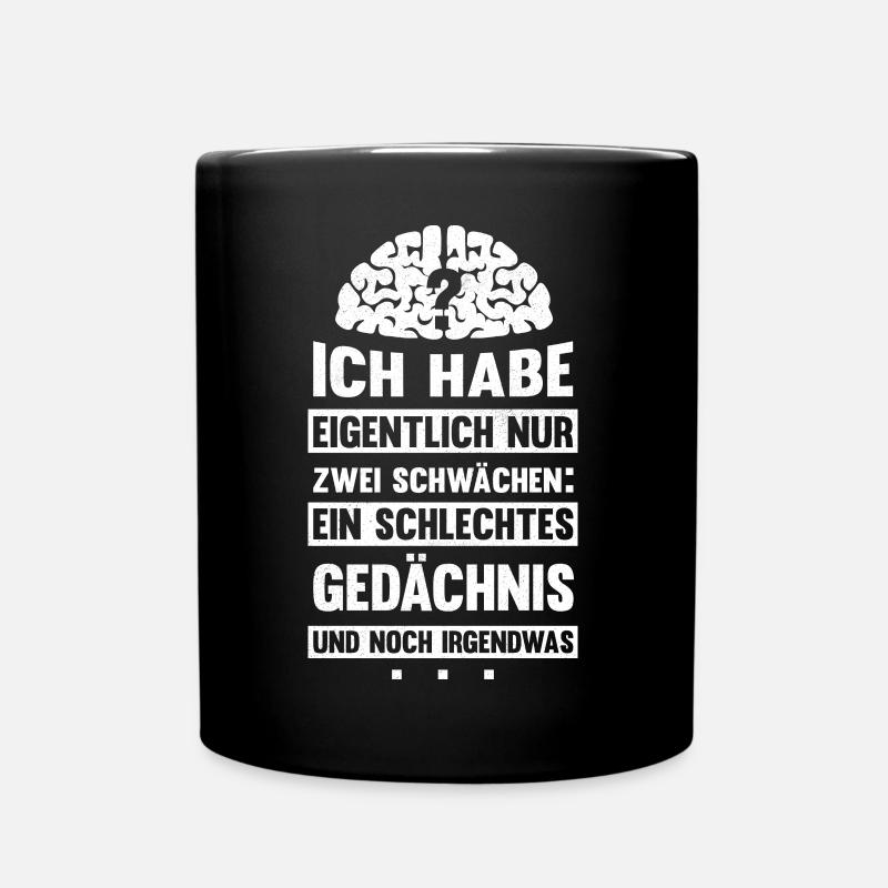 schlechtes Gedächnis - Tasse einfarbig - Schwarz