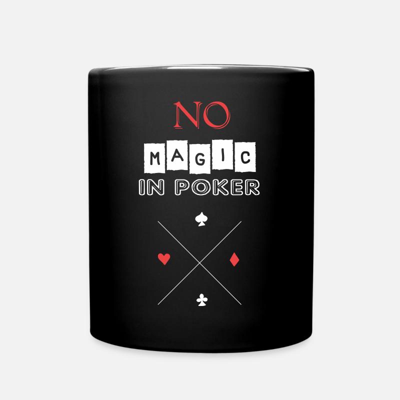 Poker - Tasse einfarbig - Schwarz