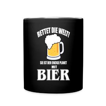 Don de bière drôle - Mug uni - noir - Devant