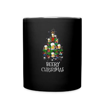 Bière de Noël - Mug uni - noir - Devant