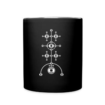 Die Heilige Geometrie des Kornkreis, - Tasse einfarbig - Schwarz - Vorne