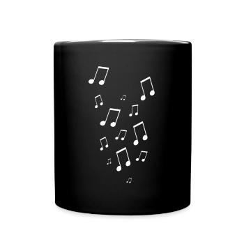 Musik Noten Melodie - Tasse einfarbig - Schwarz - Vorne