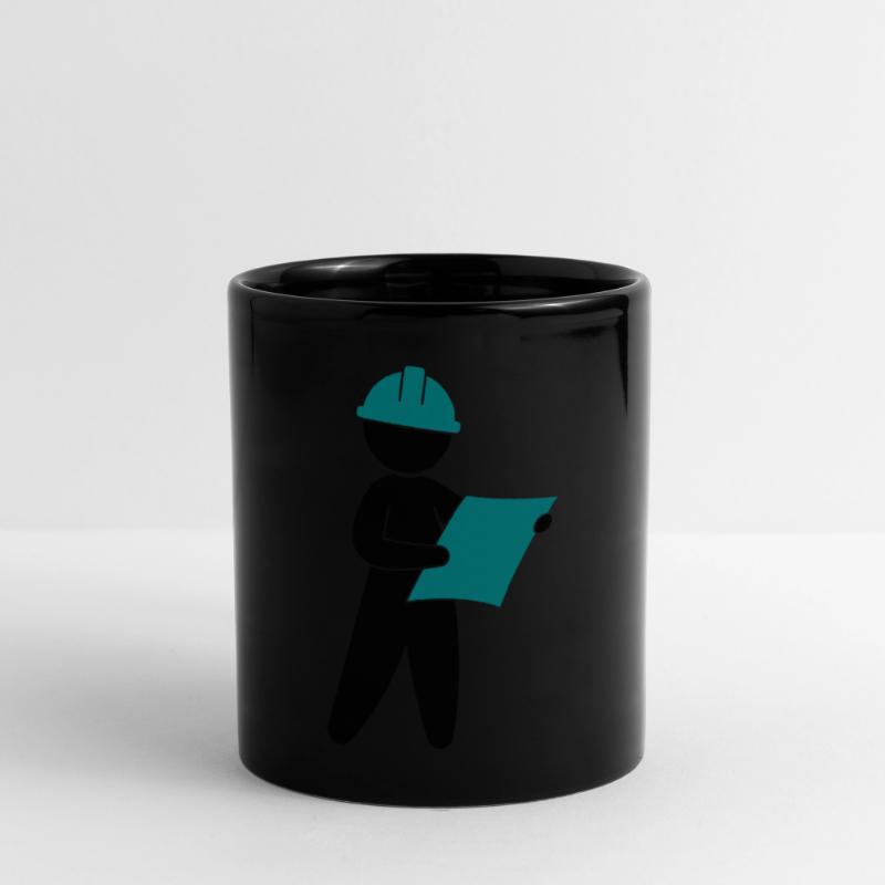 An engineer at a construction site Full Colour Mug