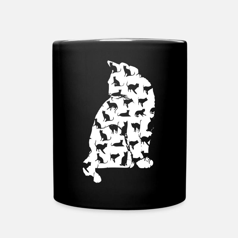 Cat Cat Cat Cat Cat Cat Pussy - Full Colour Mug - black