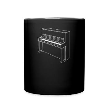 Klavier - Tasse einfarbig - Schwarz - Vorne