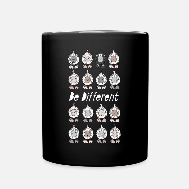 Be Different Sheep - Full Colour Mug - black