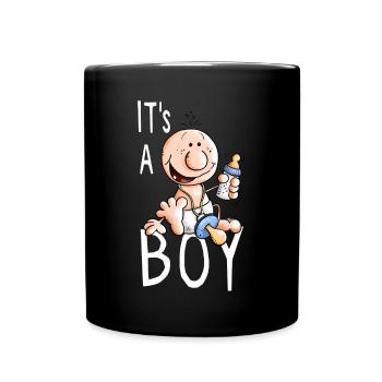 It's a Boy - Junge - Jungen - Jungs - Kind - Baby - Tasse einfarbig - Schwarz - Vorne