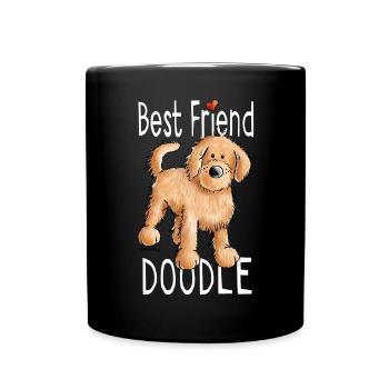 Best Friend Doodle - Doodles - Hund - Geschenk - Tasse einfarbig - Schwarz - Vorne