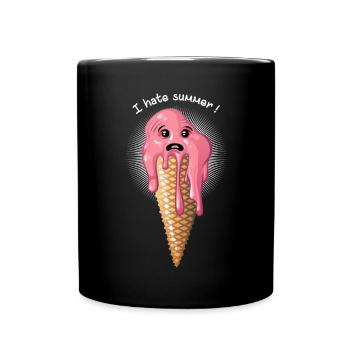 I hate summer - Tasse einfarbig - Schwarz - Vorne