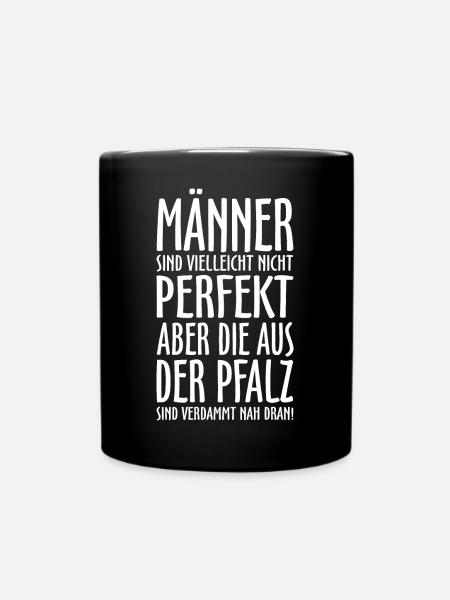 Männer aus der Pfalz (Weiß) Pfälzer Männer - Tasse einfarbig - Schwarz