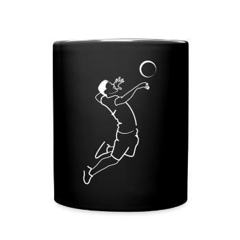 Volley-ball Smash Ball Symbole Volley-ball de plage - Mug uni - noir - Devant