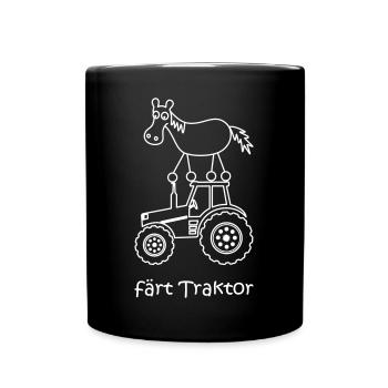 colors tractor, colors, tractor, funny horse - Full Colour Mug - black - Front