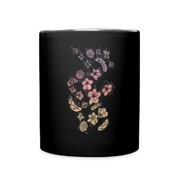 Flowers meadow colorful - Full Colour Mug - black - Front
